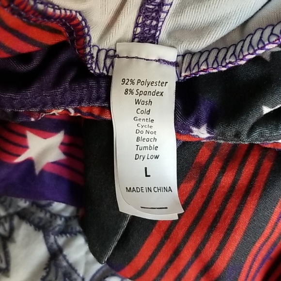 The Legging Slinger Large "R.E.D. Remember Everyone Deployed" Patriotic Leggings - Picture 4 of 4